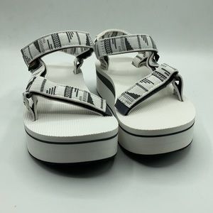 Teva Women's Flatform Chara Bright White Sandals